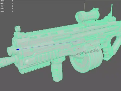 Futuristic Rifle 3D model shop