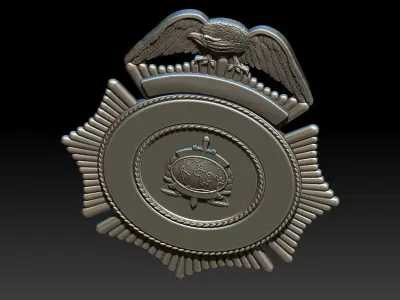 BADGE with eagle 3D print model