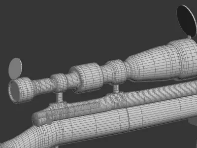 M24 sniper rifle  Free low-poly 3D model