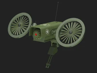 Low poly PBR Military Drone 3D model