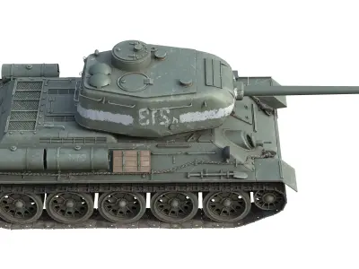 T 34 Soviet Medium Tank model Low-poly 3D model