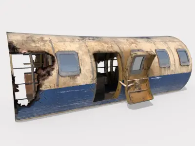 Wrecked Aircraft Part 3D model