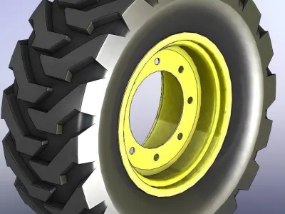 Agricultural Tyre 305-70 D-165 Free 3D model