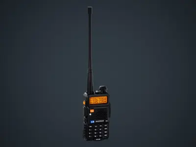 UV-5 walkie talkie game-ready 3d model Low-poly 3D model