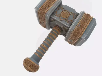 War Hammer 2 Low-poly 3D model