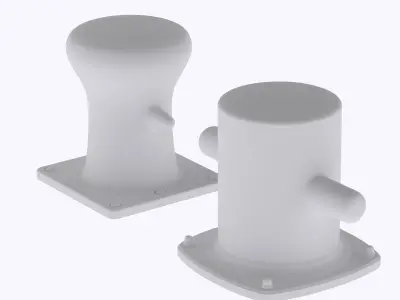 Set of 2 martim port bollard 1 train model  3D print model