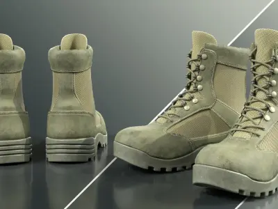 Military and Tactical Boots Free 3D model