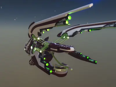 SpaceShip-Royal Airship Low-poly 3D model