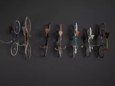 Bicycle Asset for Game Ready 3D Model Low-poly 3D model