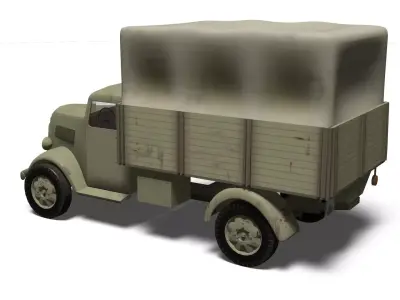 military truck 3D model from CGTrader