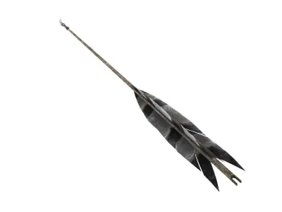 Arrow wooden spear 3D model