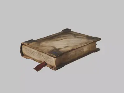Old Antique Book The Codex Low-poly 3D model