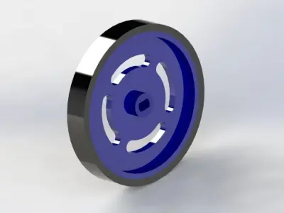 LLANTA DELGADA AZUL DE 62MM Free 3D model