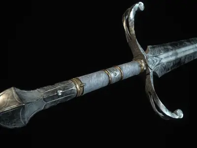 Fantazy Sword Melee Weapon Low-poly 3D model