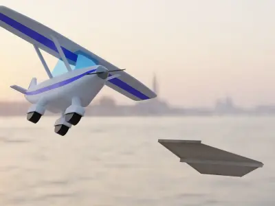 Lowpoly Plane toy airplane Free low-poly 3D model