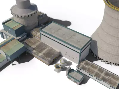 Nuclear Power Plant Assets 3D model