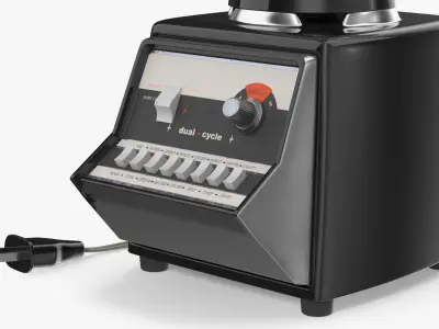 Classic Kitchen Blender with Glass Jar Black 3D model