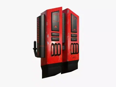 Jetpack F04 Red Black - SciFi Character Design Low-poly 3D model
