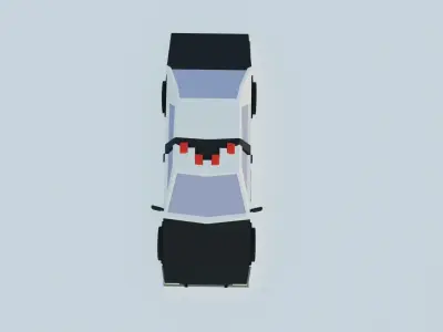 police car  - low poly Free 3D model