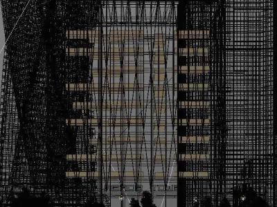 VRay - C4D Scene Files - 101 MEADE TOWER Exterior  3D model