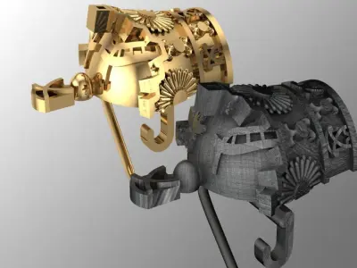 crown clothes pin 3D print model