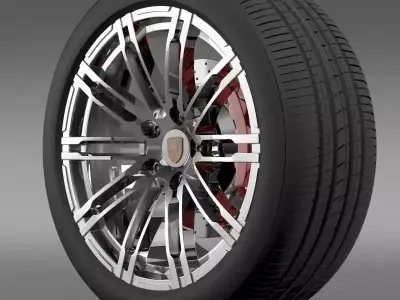 Porsche 911 Turbo 2013 wheel 3D model