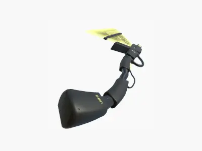 SciFi War Axe A05 Black Yellow - Sci Fi Weapon Design Low-poly 3D model