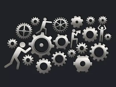 cogwheel Low-poly 3D model shop