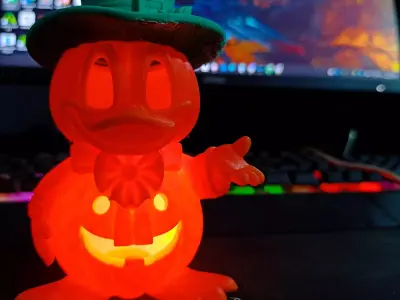 Halloween Donald Duck Pumpkin - Decor and Carved Versions  Free 3D print model
