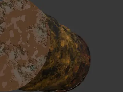 rusty metal barrel 3D model