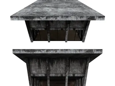Modern Concrete building 3D model