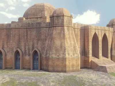 Outpost Qila Low-poly 3D model