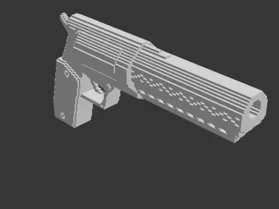 Neon Pixel Energy Blaster 3D model