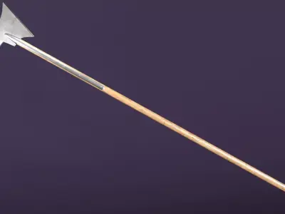 German Halberd Low-poly 3D model