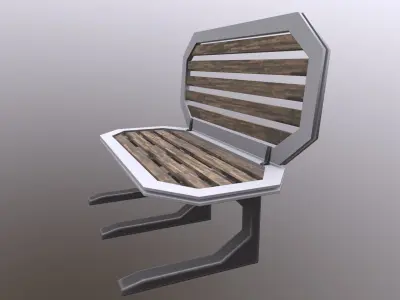 Simple Sci-fi Bench Free 3D model