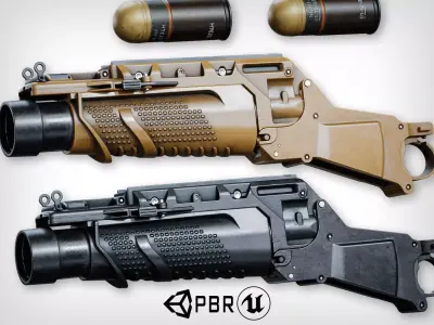 grenade launcher FN 40 GL Low-poly 3D model