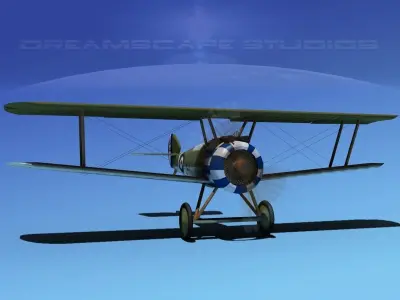 Sopwith Camel 3D model by Dreamscape - Rigged