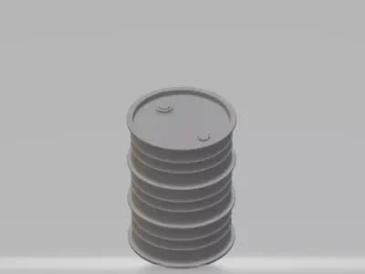 Barrel 1 stack of metal barrels Free 3D print model