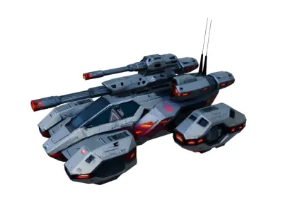 Futuristic Sci-Fi Battle Tank 3D model