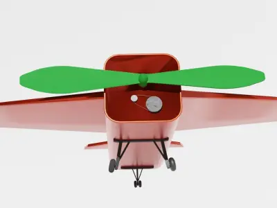 A large metal plane Low-poly 3D model