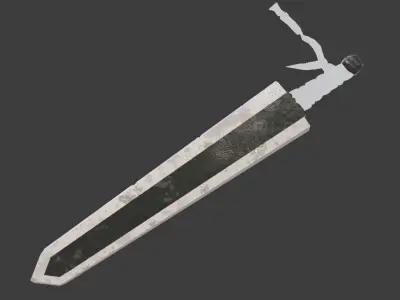 Guts sword Dragonslayer Low-poly 3D model