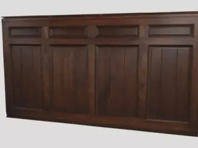 Vintage Distressed Dark Wood Wall Panel  Horror Old House Low-poly 3D model