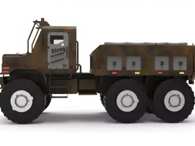 Realistic Truck 3D Model for Animation Games and 3D Printing 3D model