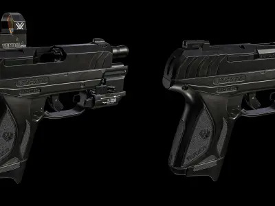 Ruger security 9 compact Low-poly 3D model