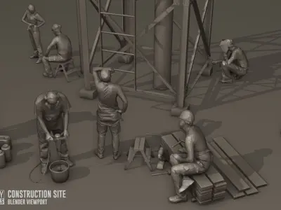 Construction Site 3D model get