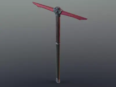 Pickaxe - Ruby Low-poly 3D model