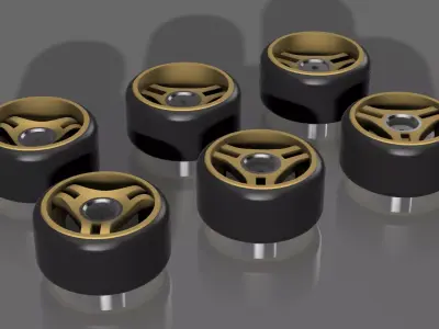 ADVAN JDM 6 pack  wheels in HW scale 3D print model