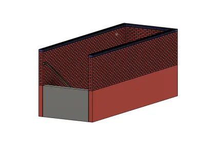 Model Railway Station Platform Brick Subway Steps V1 3D print model