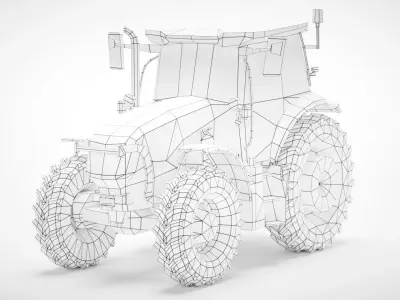 New Holland T6 145 tractor Low-poly 3D model