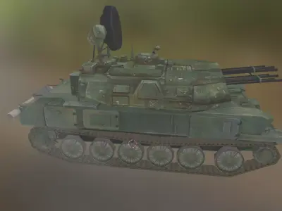 tank zsu 23 Low-poly 3D model